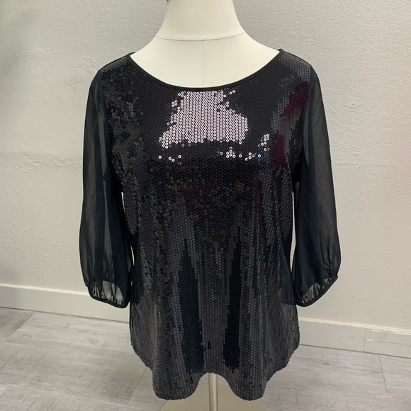 Very Vollbrach Sequin Blouse. Size 1x - Picture 1 of 3